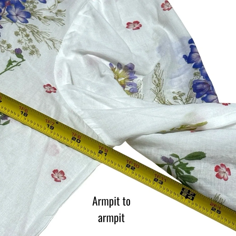 Charo Ruiz Ibiza Aster Shirt Floral Lightweight Resort Travel Event Garden M
